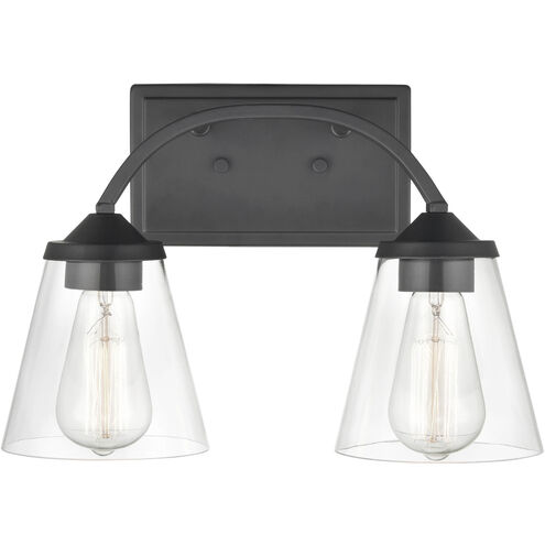 Josleen 2 Light 14 inch Matte Black Vanity Light Wall Light